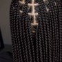 Medium Senegalese twists(mid-back length)