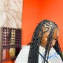 Tribal braid style with  half knotless twists