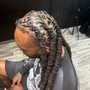 Men's straight back braids