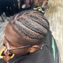 Men's straight back braids