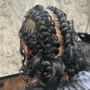 Jumbo Braids Into a Ponytail