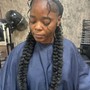 2 Jumbo Feed In Braids