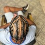 Men Cornrow 2-4 braids (shave sides)