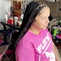 Kids scalp braids with weave