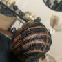 Straight back Cornrows (6-8 cornrows)