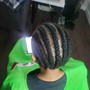 Braid down (under wig or sew in install)