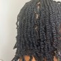 Faux Locs braid shoulder