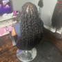 Human hair smedium knotless