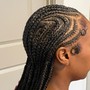 2 stitch braids with quickweave in back