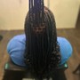 Cornrows In Front And Knotless In Back