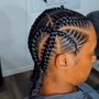 Double braided ponytail