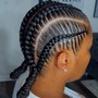 Double braided ponytail