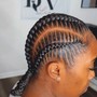 Double braided ponytail