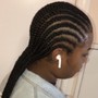 Medium knotless Braids