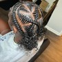 4 stitch feed-in braids