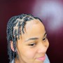 Lemonade braids with knotless braids at the back