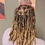 Goddess faux locs retouch