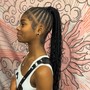 small boho short knotless braids