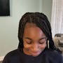 Goddess/boho braids with weave