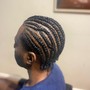 Partial Sew In and cornrows