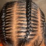 Alicia keys braids/small feedins