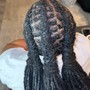 Jumbo knotless box braids