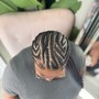 French braid design w. Weave (feed in)