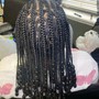 Butt length braids