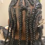 Butt length braids