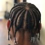 medium knotless braids.