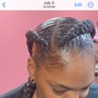 Partial Sew In and cornrows