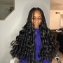 Goddess braids Box Braids (mid back )