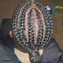 Unisex Natural Hair Braids (Cut Sides)