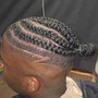 Unisex Natural Hair Braids (Cut Sides)