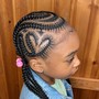 Kid's Simple Braids w/ hair added