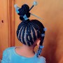 Kid's Simple Braids w/ hair added