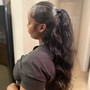 Half Up Half Down Quick Weave