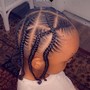 Small feed in braids