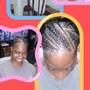 Feed-in braids(2 braids)+$5 for each additional braid)