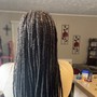 Medium knotless Braids (lower-back)