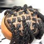 DETOX, Wash, Hot Oil Steam treatment, Retwist and Style - up to MID BACK LENGTH