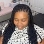 Feed In Braids w/Curly Crochet