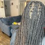 Small Knee length Box Braids $310