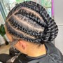 Natural hair styles up (no weave) example flat twist,