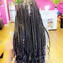 Medium knotless Braids