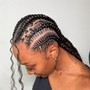 Cornrows - Medium (plain or swirls )