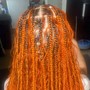 Human boho knotless Braids (medium shoulder-mid back length)