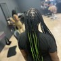 2 Stitch Braids/Ponytail + Half Quickweave