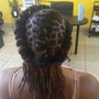 Updo (ponytail w/ weft hair)