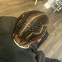 Men’s Natural cornrows (4-8 braids)